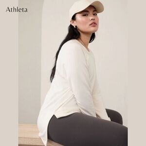 Athleta Coaster Luxe Recover Sweatshirt Womens Size Medium Tall